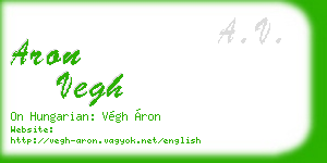 aron vegh business card
