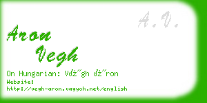 aron vegh business card